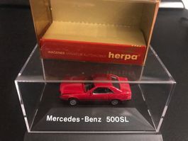 Herpa High Tech Mercedes 500SL 1:87 in Herpa Vitrine + OVP