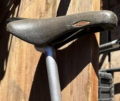 Fahrradsattel / Antiker Renvelosattel/San Marco/ Leder braun