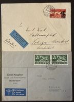 Schweiz Luftpost Briefe 1936 1937 Deutschland 2 Belege