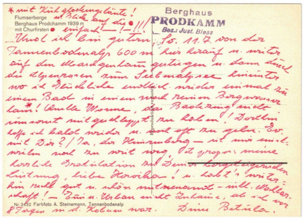 Cartoline postali: Flumserberg - Sessellift Prodkamm – Usato da Binningen venduto da Mountainrider 1