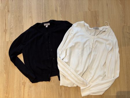 2 Strickjacken H&M schwarz weiss Grösse L guter Zustand
