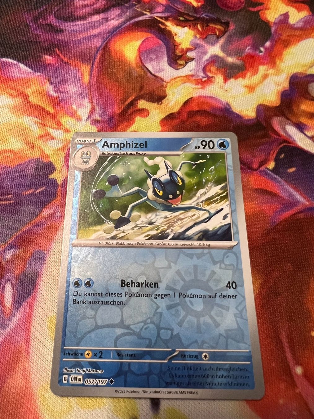 Pokémon Carte collezionabili: Amphizel (OBF 057) / Reverse Holo / Obsidianflammen – Nuovo (secondo la descrizione) da Bülach venduto da CherryBlu