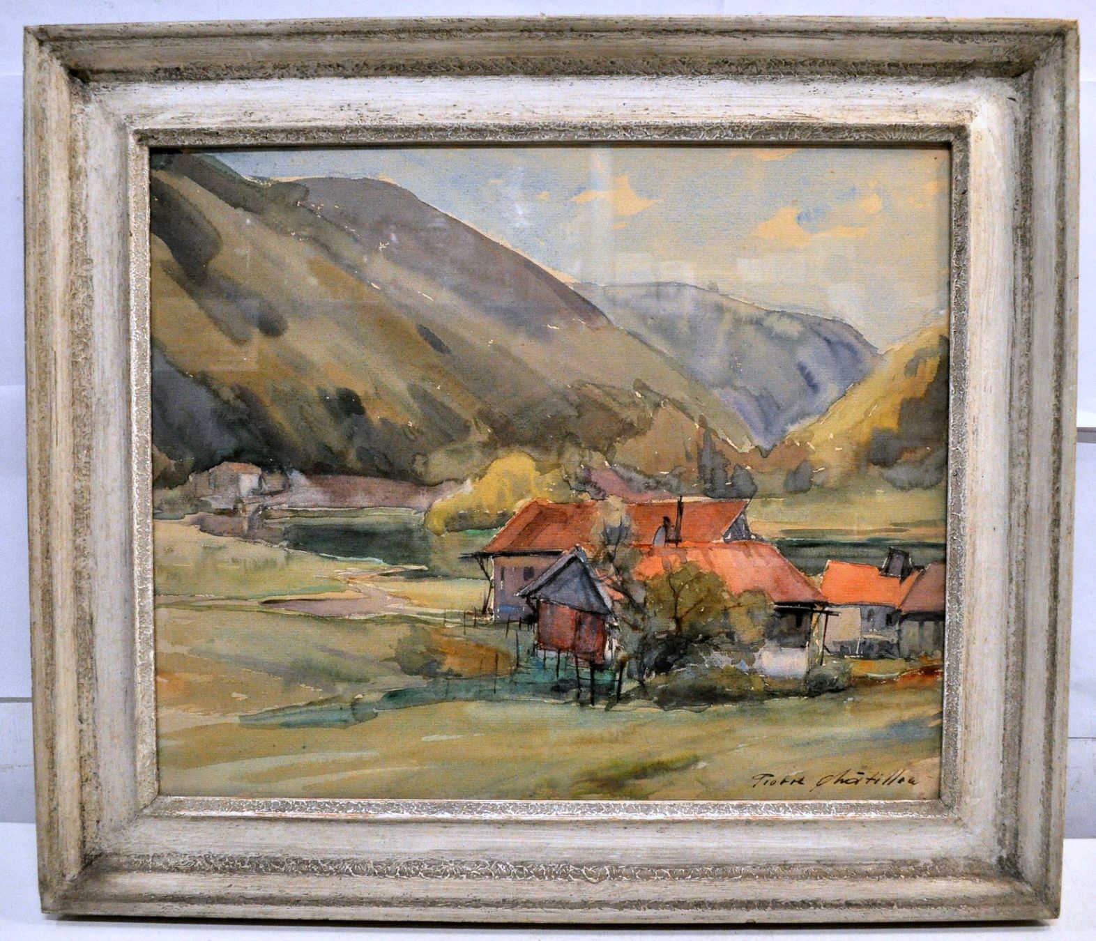 Dipinti: Aquarelle originale signée Pierre Châtillon – Usato da Neuchâtel venduto da Neuchatel