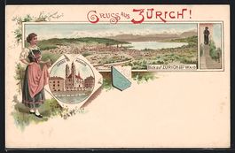 Litho Zürich, Panoramablick von der Wai