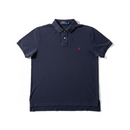 Polo Ralph Lauren Bleu Marine Logo Rouge - L Custom Fit #32
