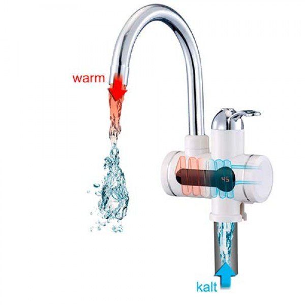 Armaturen: Digitaler Wasserhahn mit Durchlauferhitzer 230VAC – Neu und originalverpackt aus Horn von eykiriku