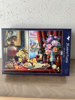 Puzzle Bluebird Still Life and Wine, 1000 Teile