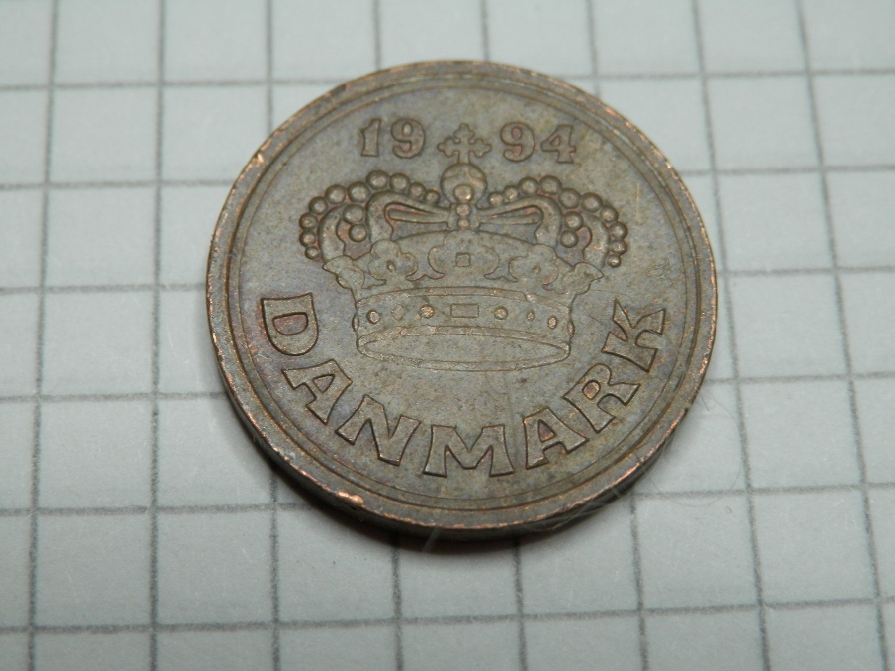 Alle Münzen: Dänemark  25 Öre, 1994 – Gebraucht aus Weiach von weiach81