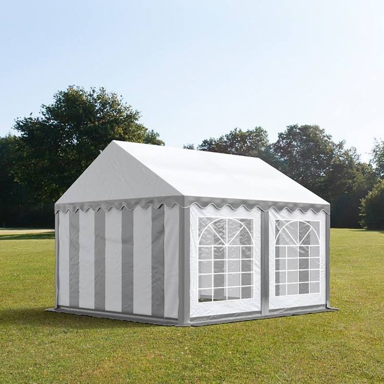 Partyzelt 4x4m, weissgrau, PVC Plane 500g/m2 Kaufen auf Ricardo