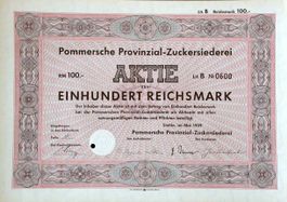 Pommersche Provinzial-Zuckersiederei, Stettin - 1939