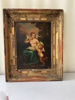 Antikes Gemälde Frau mit Putti
