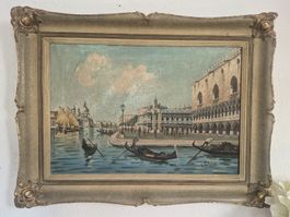 Oelgemälde Venedig G. Patrizio gerahmt 