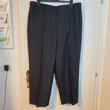 Damen Businesshose Schwarz Gr. 50 Elastischer Bund