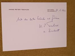 Hans Peter Tschudi - alt Bundesrat - handsigniert - † 2002