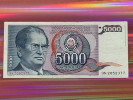 Belgrad 1985 - Jugoslawien - 5000 Dinara - Tito