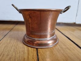 Chocolat Suchard Antiker Kupfertopf mit Griffen, Vintage
