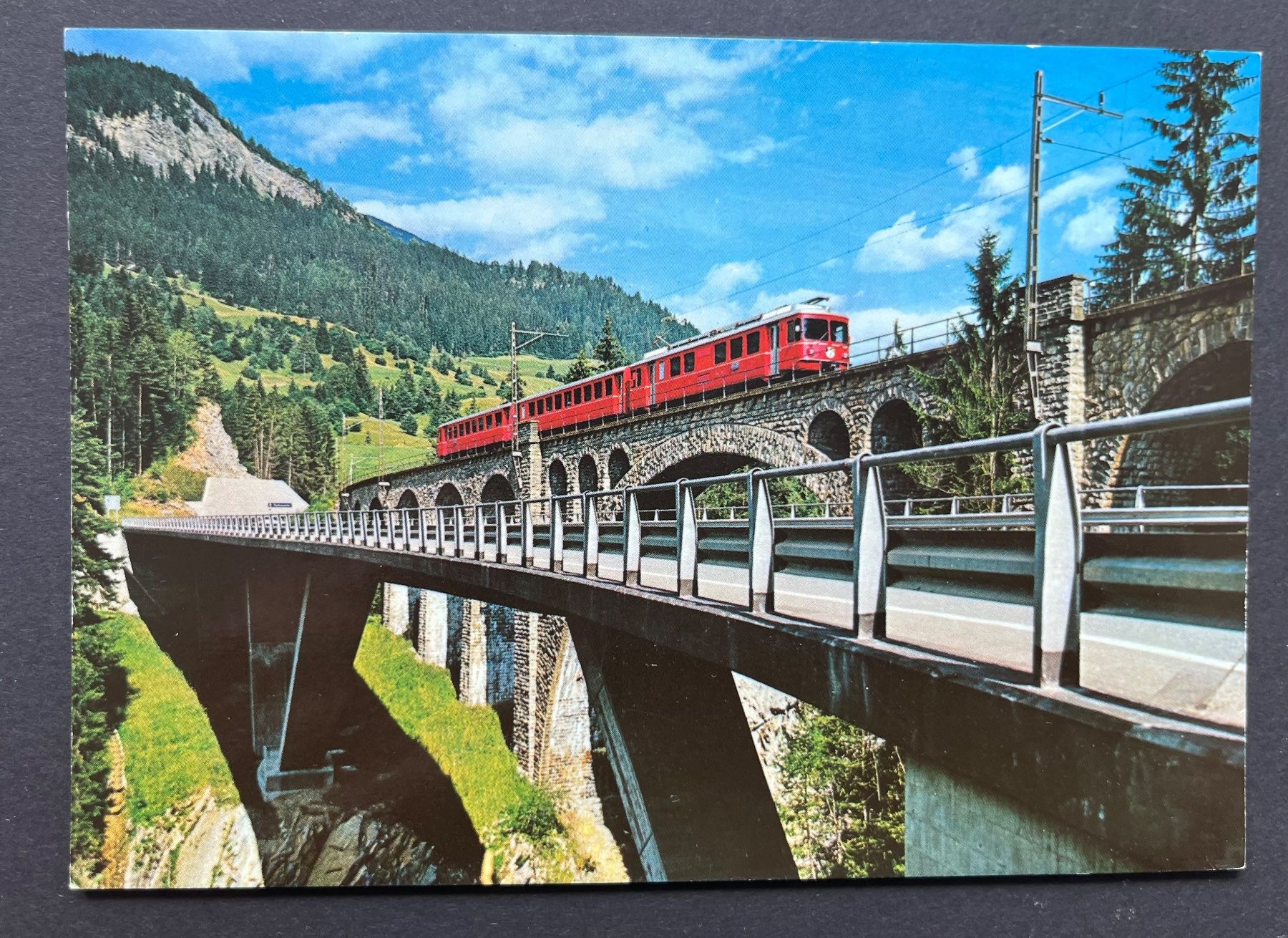 Cartoline postali: SOLISBRÜCKEN/GR mit Rhätischer Bahn – Usato da Ostermundigen venduto da DaxKarten-75