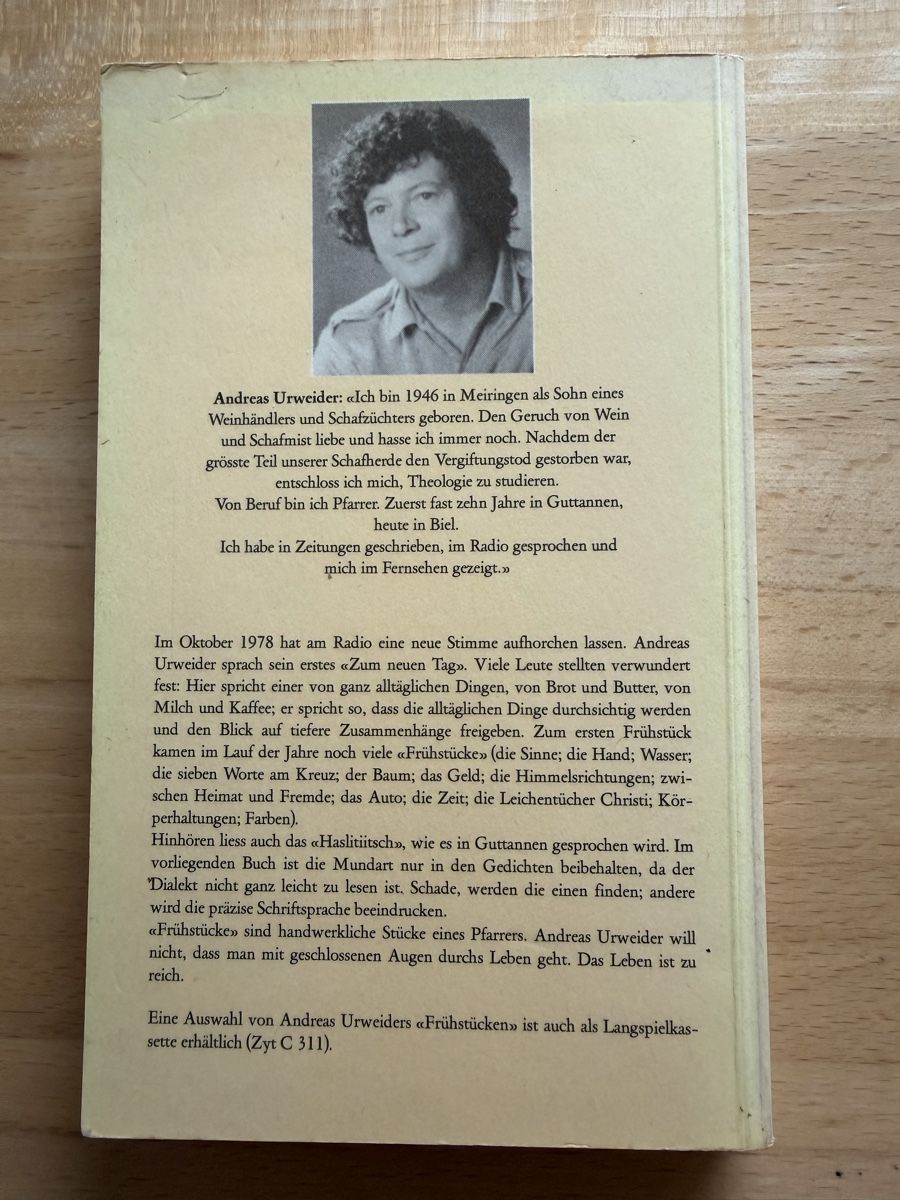 Livres: Frühstücke - Andreas Urweider – D'occasion à Schwarzenburg par Michellu 1