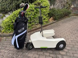 Golf Caddy - elektrisch, leicht, kompakt und weiss