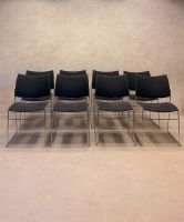 Casala Design Stapelstuhl Curvy schwarz gepolstert mit Chrom