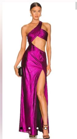 Retroféte Purple Gown Size XS One Shoulder Dress