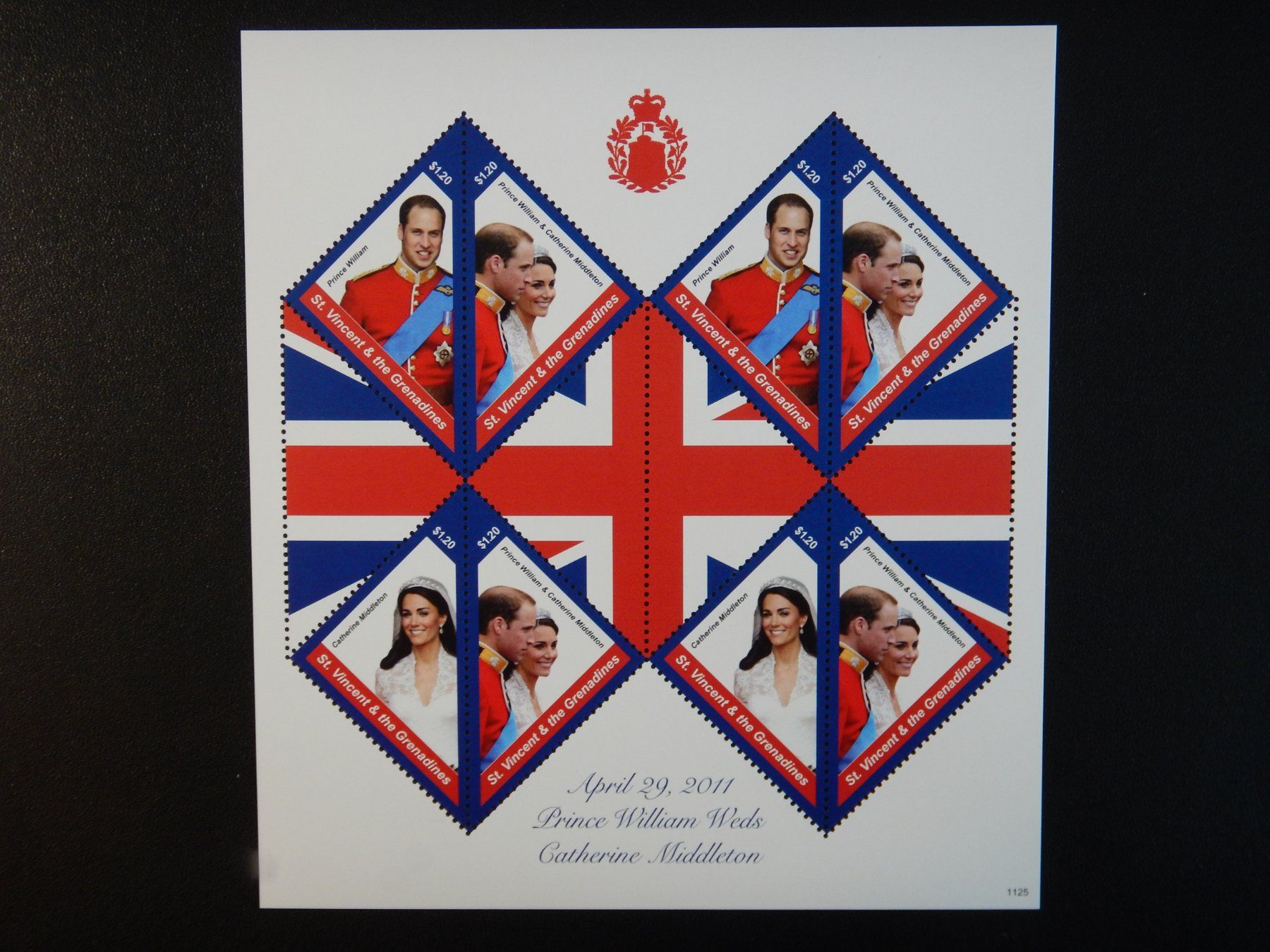 Tutti i francobolli: St. Vincent Royal Wedding 2011 ** – Usato da Zürich venduto da Muehlekauf