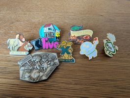 Vintage Ansteckern x8 Sammlerstück Schweiz Pin Badge 90s