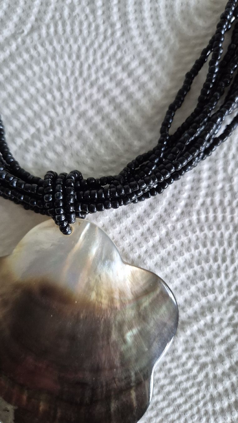 Ketten: Vintage Collier Abalone Glasperlen Boho – Gebraucht aus Illnau von Bab58blau 2