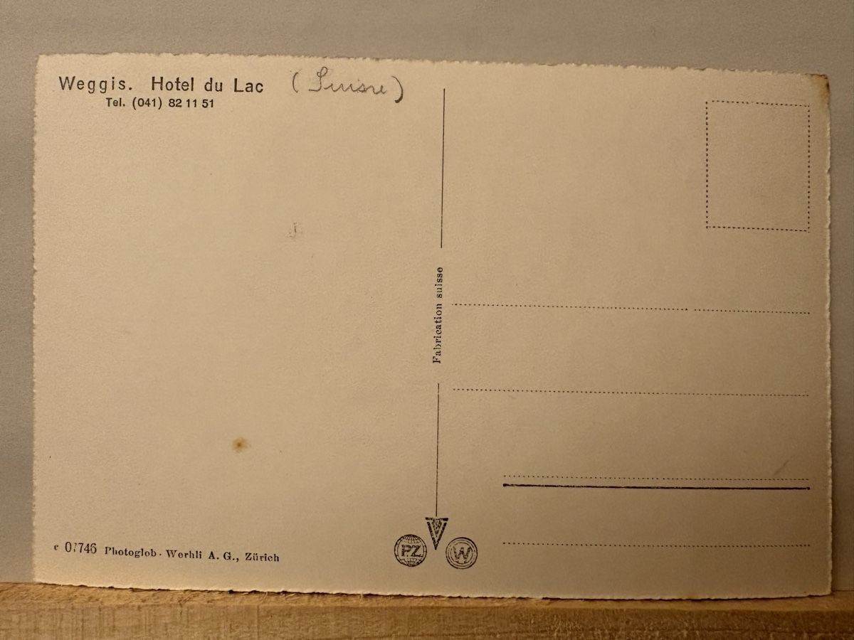 Cartoline postali: AK von Weggis Hotel du Lac – Usato da Rümlang venduto da Kartenpost1 1