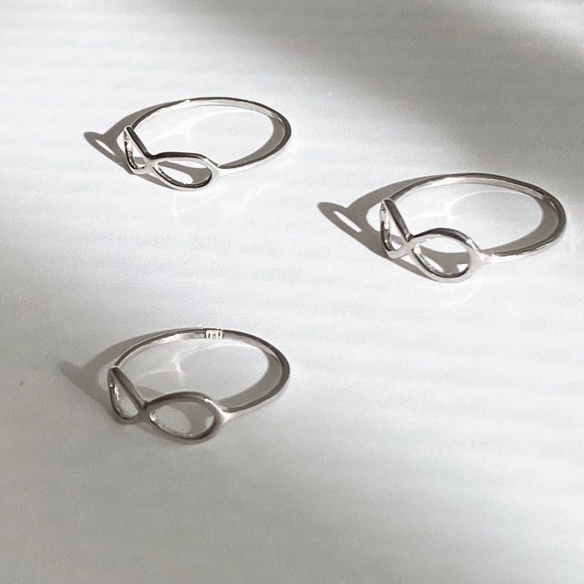 Anelli: Ring 925 Silber INFINITY Unendlichkeit geometrisch fein 56 – Nuovo (secondo la descrizione) da Zürich venduto da goldfisch.schmuck 3