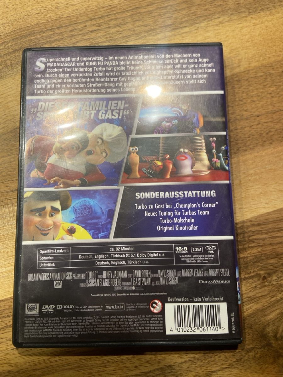 Tous les DVDs: Turbo  – D'occasion à Heitenried par Carmes 1
