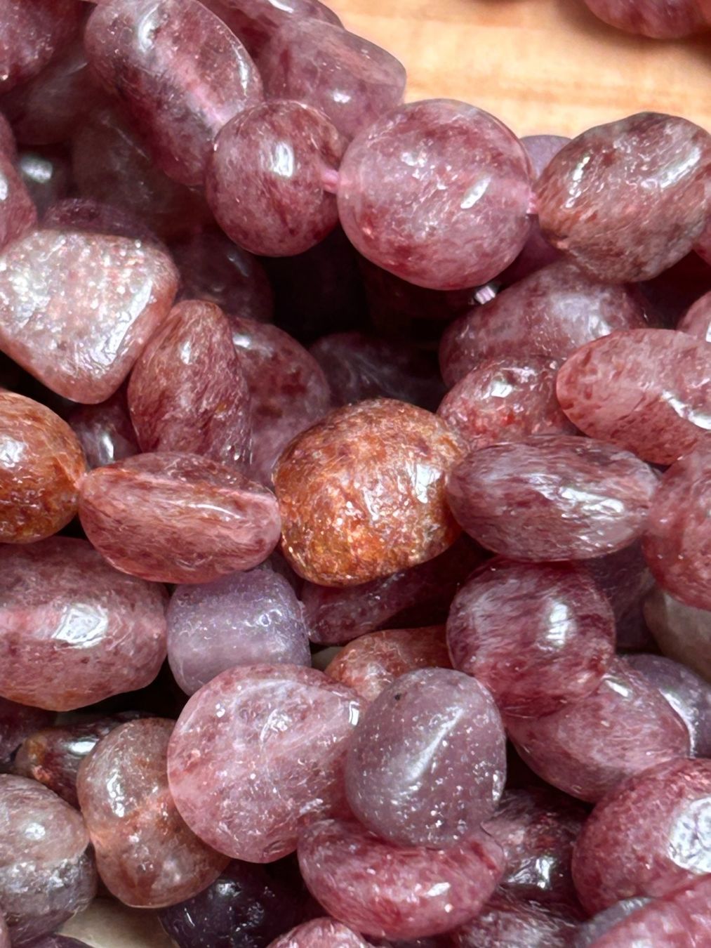 Pietre preziose: Strang echte ruby Nuggets / stone 6-8 mm – Nuovo e nell'imballaggio originale da Niederrohrdorf venduto da Ytobi 2