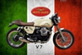 Blechschild-MOTO GUZZI V 7 IN ITALIEN FLAGGE