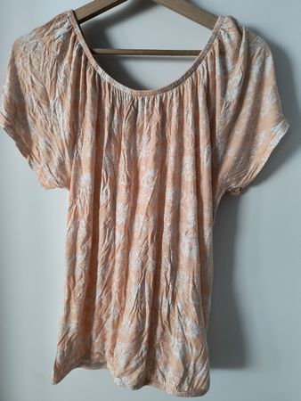 Damen Oberteil Chicoree Grösse M hellorange bedruckt, top