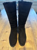 Lucca Grossi Wildleder Damenstiefel mit Lamfellfutter Gr. 36