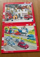 2  Puzzle, 3+, Feuerwehr/Polizei