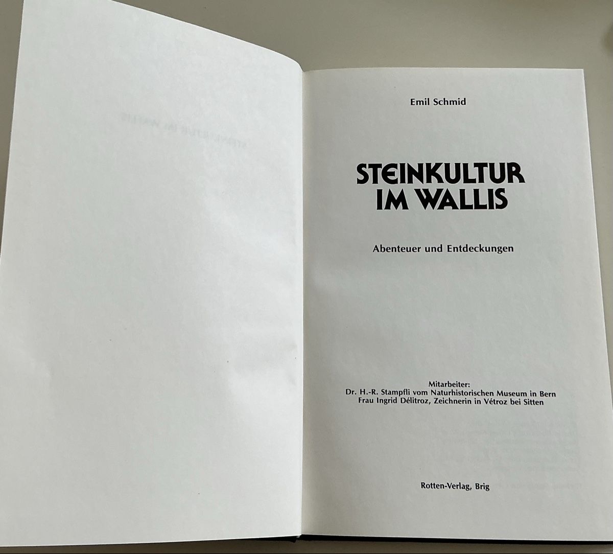 Libri: Emil Schmid Steinkultur im Wallis – Usato da Crans-Montana venduto da plainemorte 1