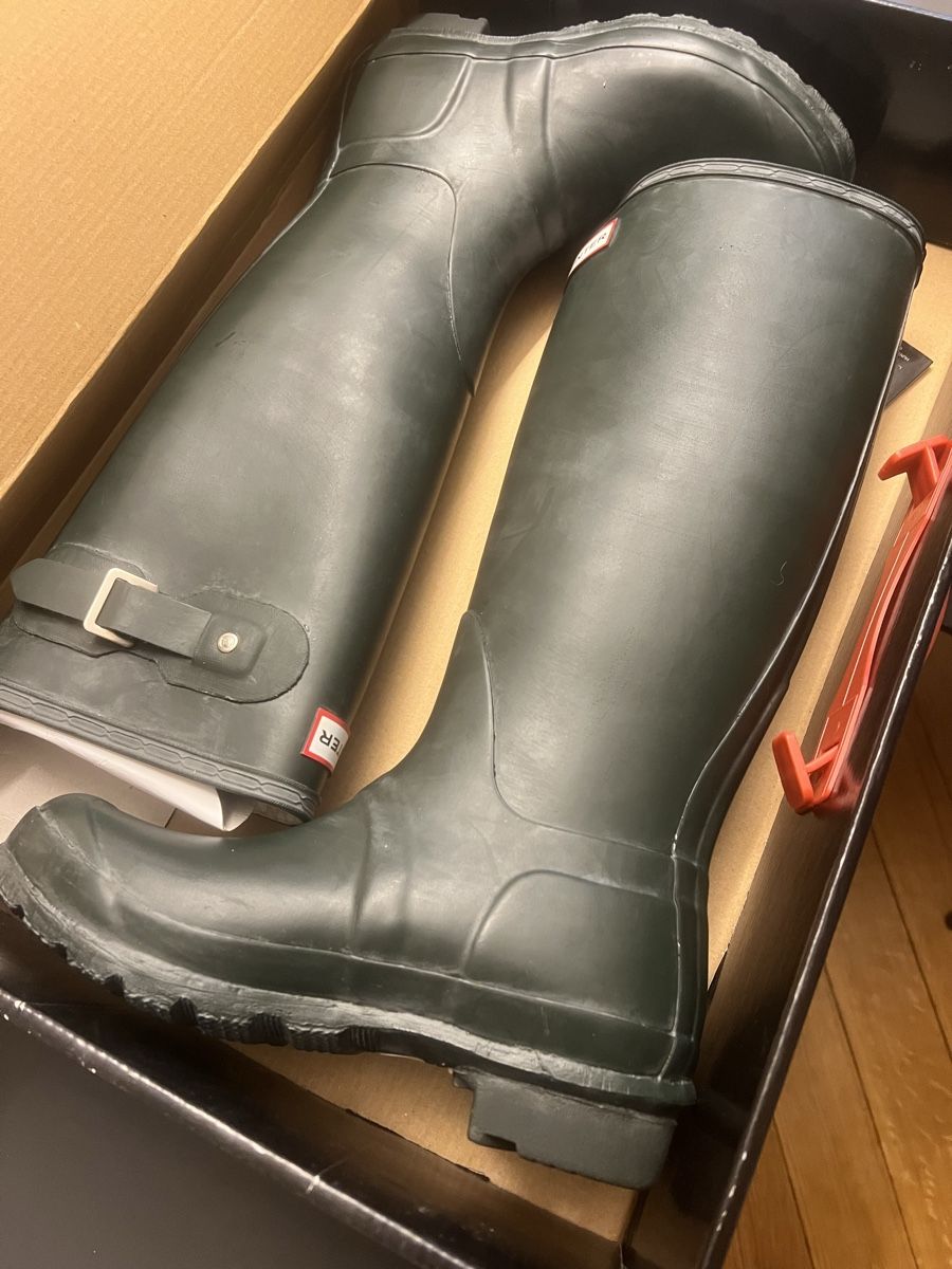 Hunter Scarpe da donna: Hunter Gummistiefel Original Tall Dark Olive Gr. 38 – Nuovo e nell'imballaggio originale da Basel venduto da elsternnest