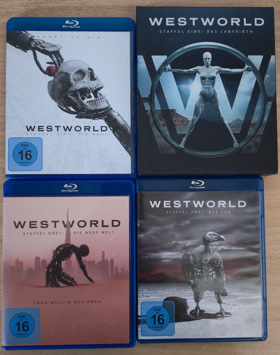 Alle DVDs: Westworld Blu-ray / alle vier Staffeln / deutsch – Gebraucht aus Freienwil von Yankee