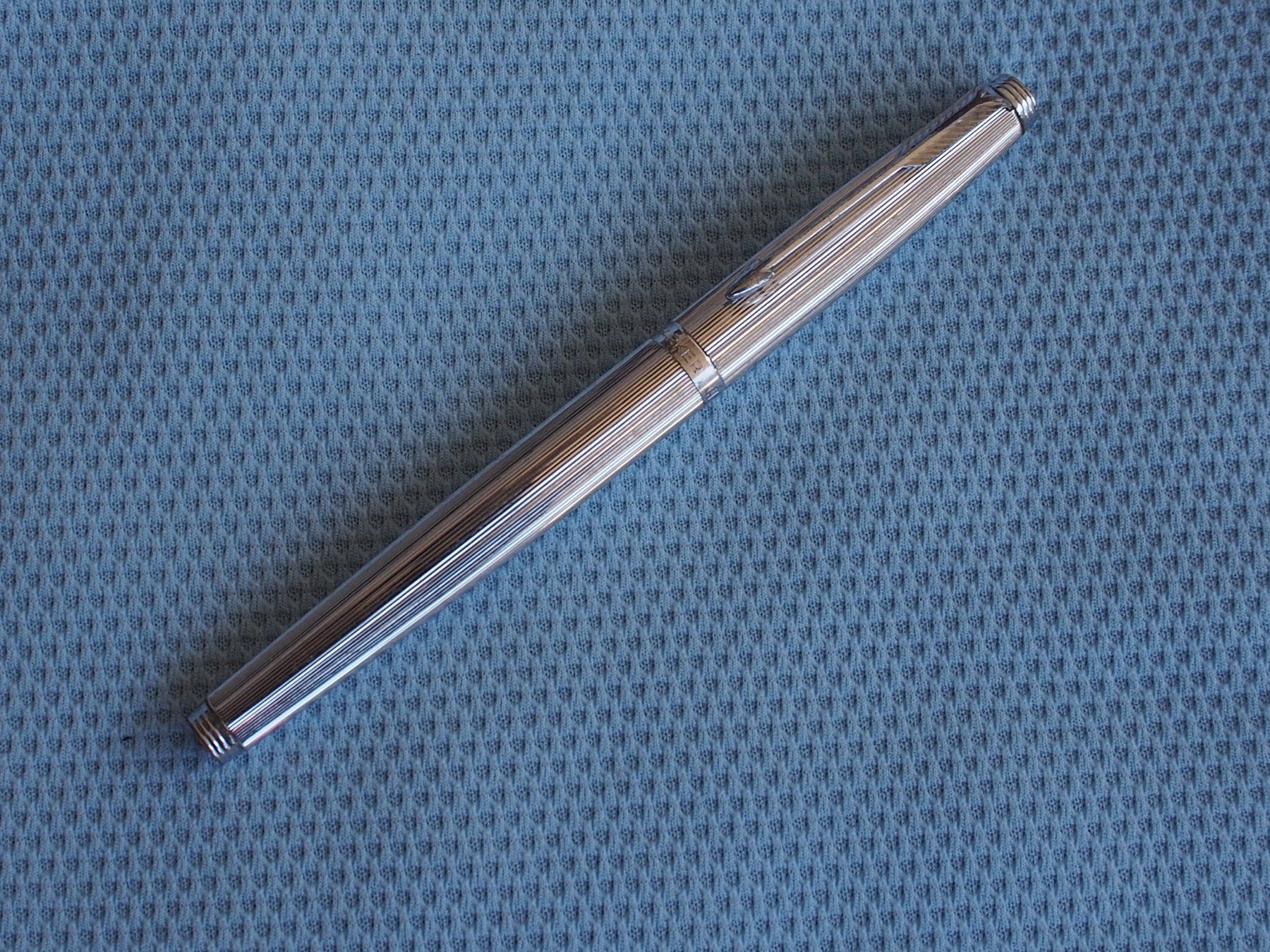 Waterman Penna & Evidenziatori: PARKER 75, argent rayé. 1980- – Usato da Meyrin venduto da SRemka 2