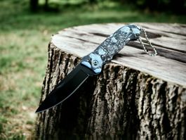 SKULL Totenkopf Klappmesser Messer 15cm NEU