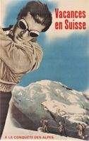 VACANCES EN SUISSE SPORT ALPES c.1936 - Affiche originale