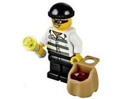 Lego Eibrecher /Bandit mit Tasche und Taschenlampe(60063-14)