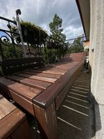 Holz Liegestuhl mit Hocker, Ikea Nämmarö