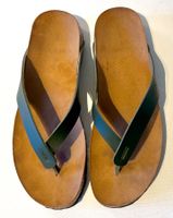 Damen Zehen-Sandalen. NIKIN Gr. 39. Dunkelgrün. Leder/Kork