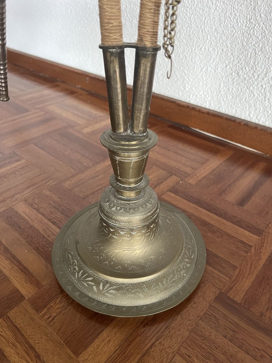 Narghilé: Wasserpfeife Messing antik mit Schlauch 65 cm – Usato da Perlen venduto da Chregle1 2