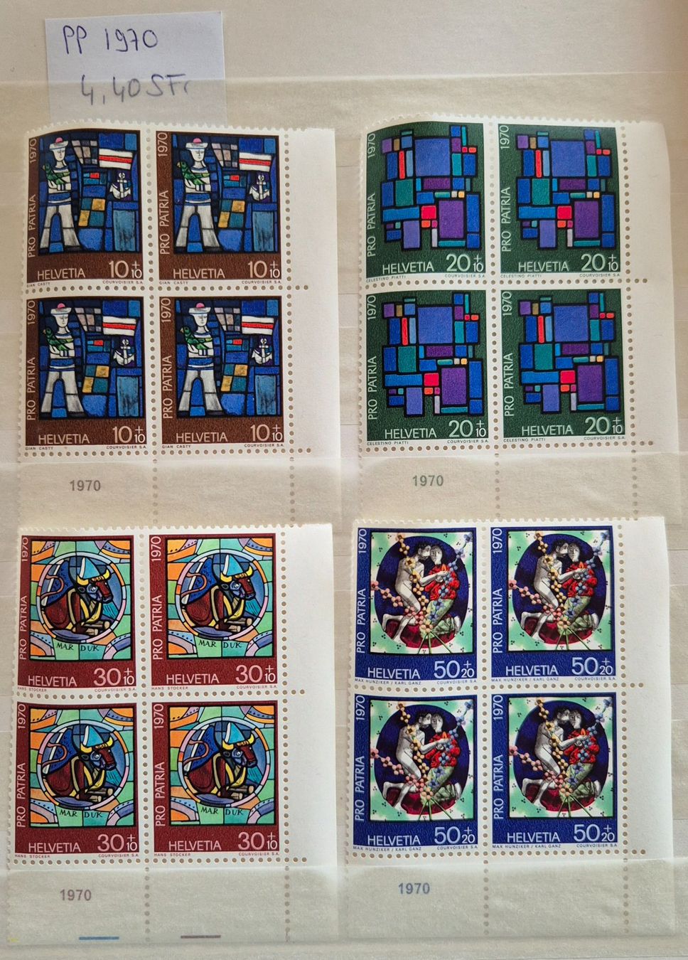 Tutti i francobolli: 4er Blöcke PP 1970 postfrisch – Usato da Buus venduto da papillon098