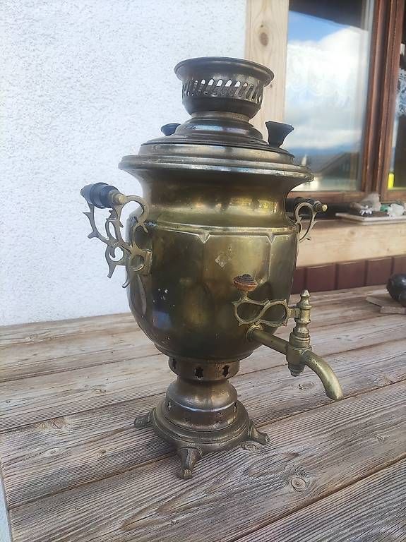 Teekannen: Russischer Messing Holzkohle Samovar – Gebraucht aus Gams von heidijo