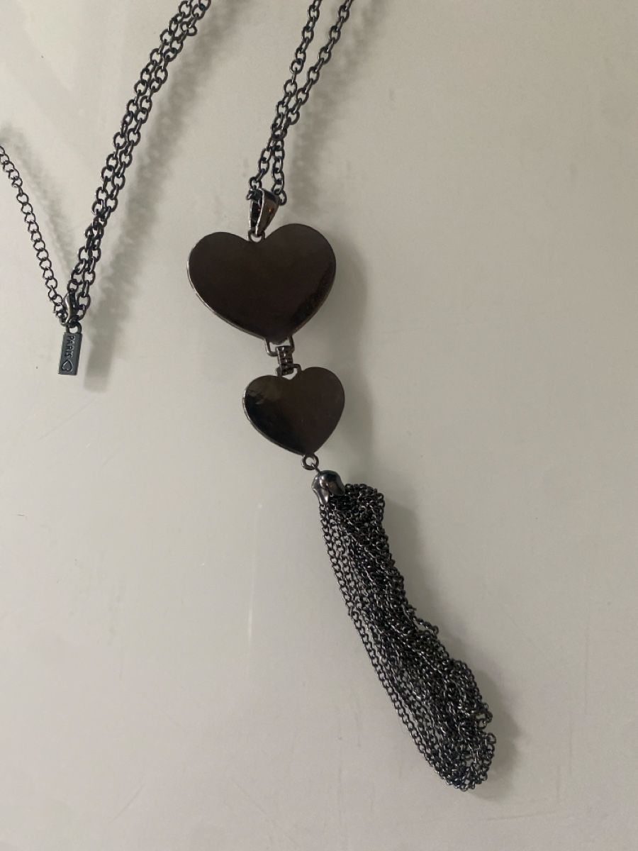 Catenine: Collier pendentif coeurs et franges - Style unique! – Nuovo (secondo la descrizione) da Geneve venduto da pat_p76n 2