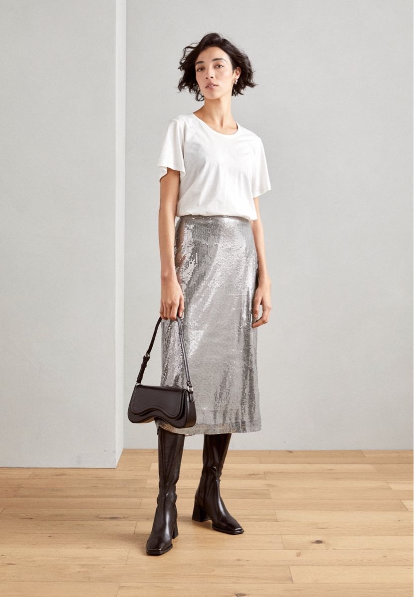 Gonne: Minimum - Bleistiftrock - silver - Orginalpreis 120.- – Nuovo e nell'imballaggio originale da Zürich venduto da luxuryoutlet1 5